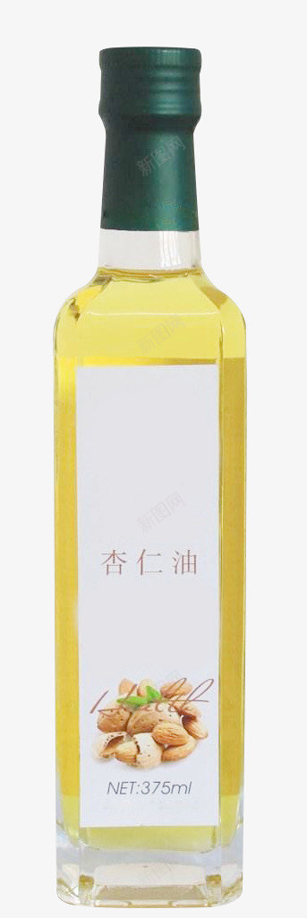 瓶装杏仁油png免抠素材_新图网 https://ixintu.com 产品实物 包装 杏仁 杏仁油 榨油 玻璃瓶 瓶装