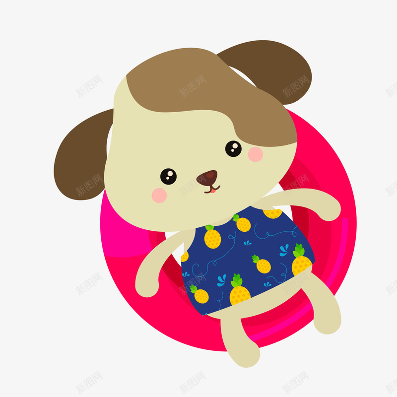 手绘夏季游泳圈游泳小狗矢量图eps免抠素材_新图网 https://ixintu.com png免抠图 创意 动物 卡通 夏季 小狗 手绘 时尚 游泳 矢量图