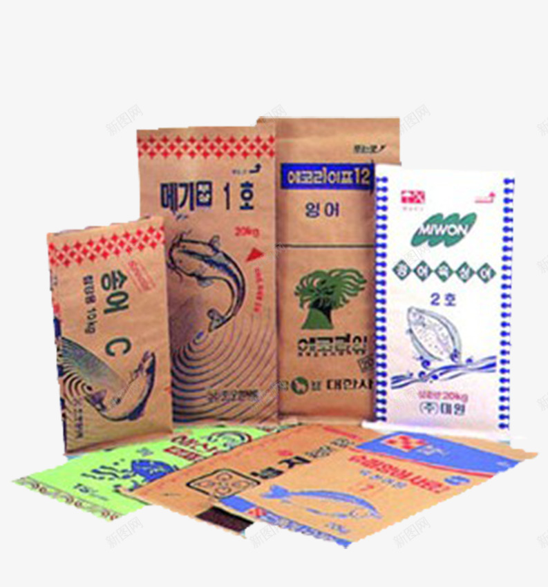 韩文印刷编织袋png免抠素材_新图网 https://ixintu.com 包装袋 编织袋 袋子PNG免费图片 韩文印刷