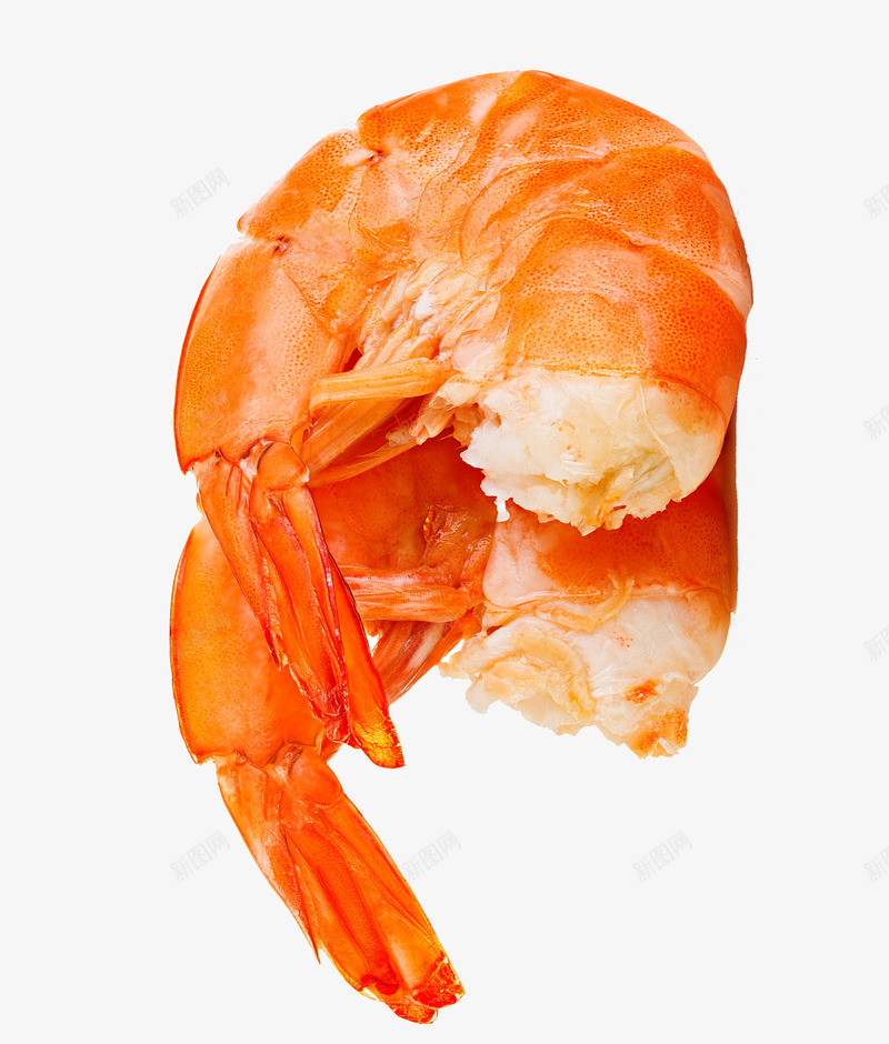 黄色的无头虾食物png免抠素材_新图网 https://ixintu.com 免抠图 大虾 效果图 海产 海鲜 装饰图 装饰画 黄色大虾