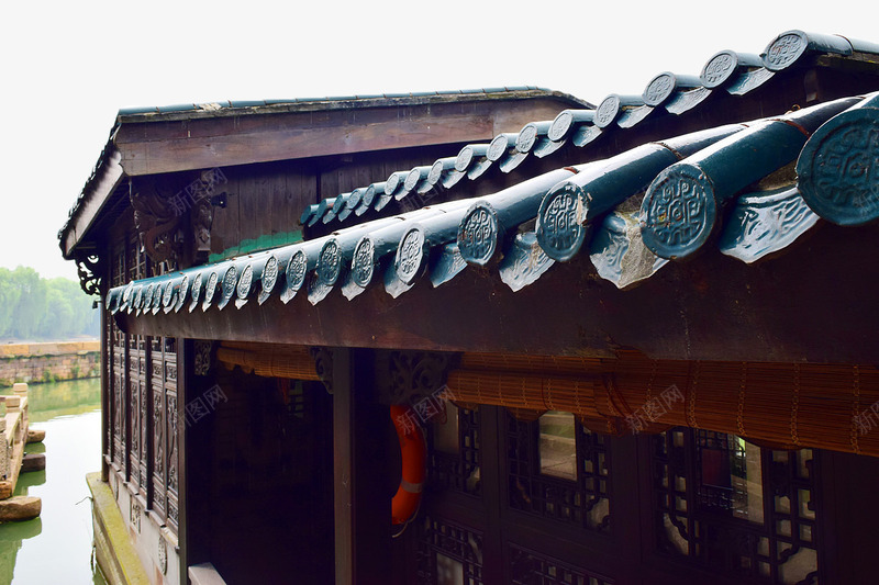 水上人家png免抠素材_新图网 https://ixintu.com 中式 古建筑 古房子 建筑 水乡 江南