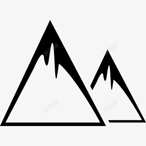 雪山图标png_新图网 https://ixintu.com 三角形 农村 自然景观 金字塔
