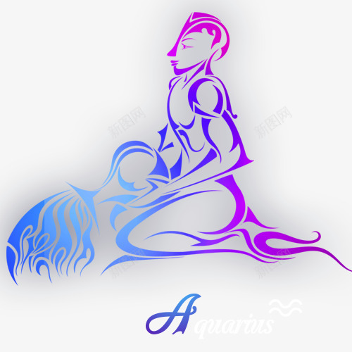 彩色光感装饰星座png免抠素材_新图网 https://ixintu.com 光感装饰 唯美 梦幻装饰 水瓶座 装饰图 设计图