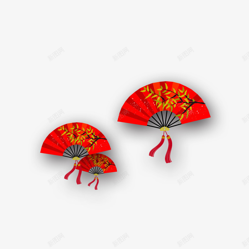 红色圆弧舞扇节日元素psd免抠素材_新图网 https://ixintu.com 喜庆 平面 彩带 祝福 红色 舞蹈 节日 设计