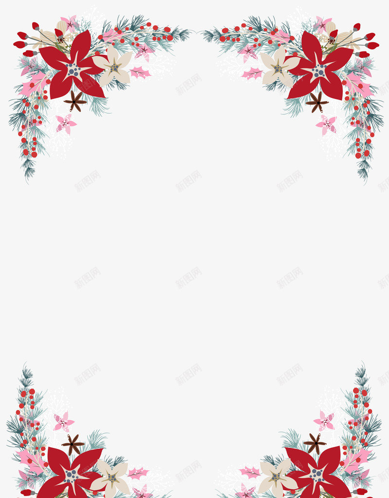 红色梦幻鲜花png免抠素材_新图网 https://ixintu.com 免抠PNG 梦幻 植物 红色 花朵 边框纹理 鲜花