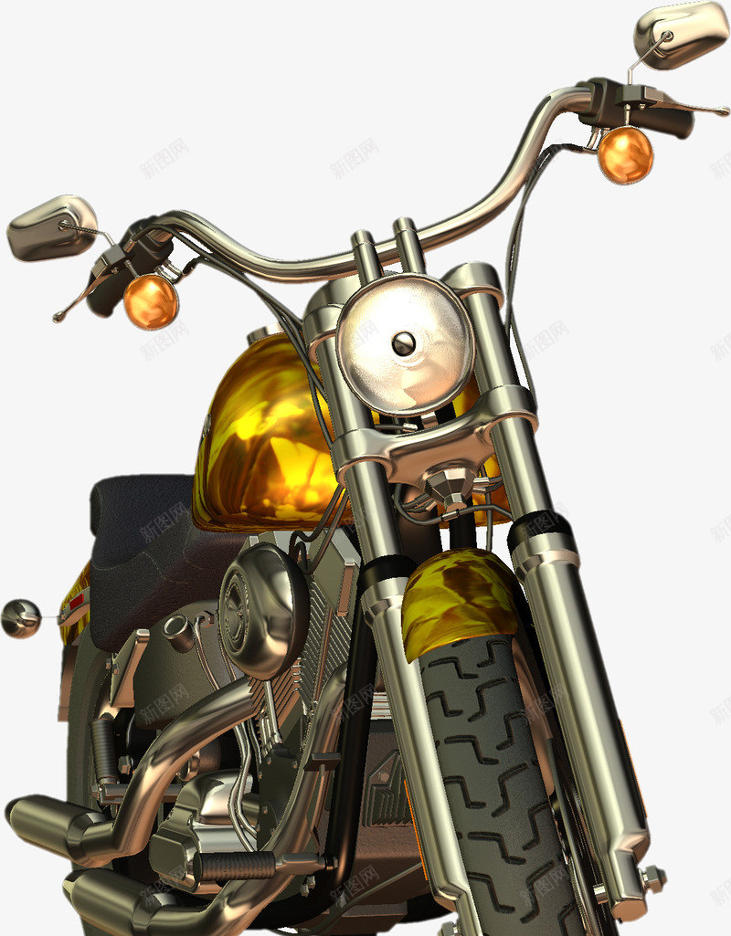 复古炫酷摩托车png免抠素材_新图网 https://ixintu.com moto 交通工具 哈雷 摩托车 机车