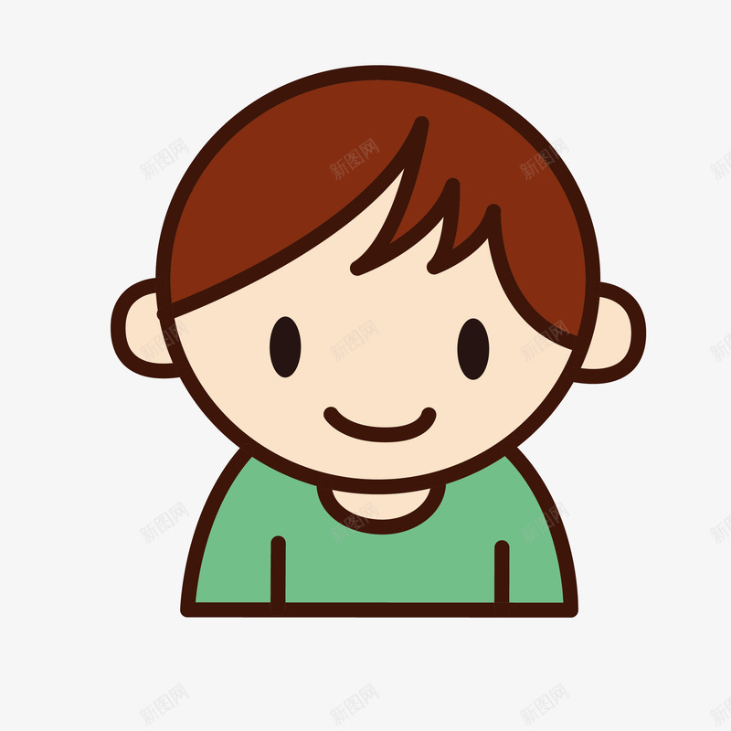 卡通版的小男孩头像png免抠素材_新图网 https://ixintu.com 人物 免抠图 卡通人物 小男孩 效果图 装饰图 装饰画