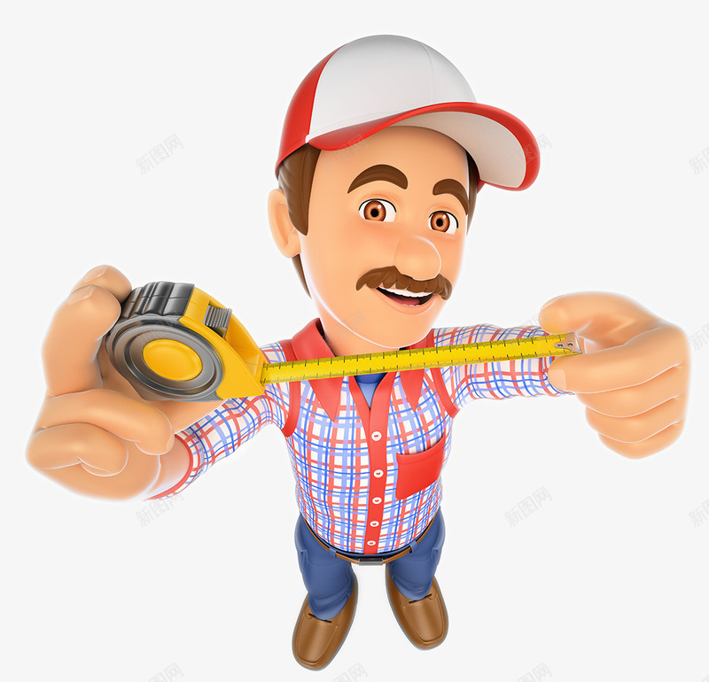 拿卷尺的工人徽章psd免抠素材_新图网 https://ixintu.com 工具 建筑 建筑工人 电工