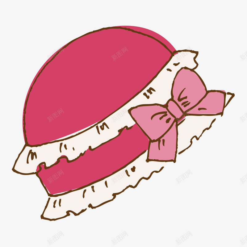 卡通帽子png免抠素材_新图网 https://ixintu.com 卡通帽子 可爱帽子 婴儿服饰 帽子 手绘帽子 手绘蝴蝶结帽子 红色帽子 红色蝴蝶结帽子 蝴蝶结 蝴蝶结帽子