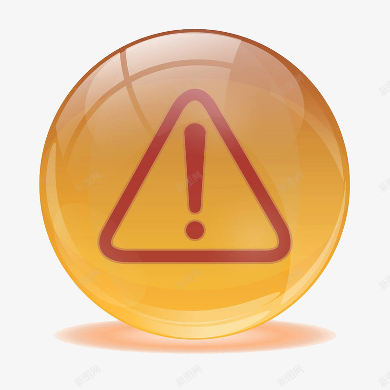圆里面的感叹号图标png_新图网 https://ixintu.com 三角 三角按钮 卡通手绘 图标 感叹号 按钮 标识 水晶的