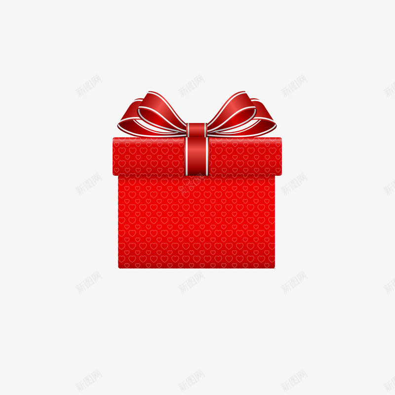 红色礼品盒png免抠素材_新图网 https://ixintu.com 喜庆礼品盒
