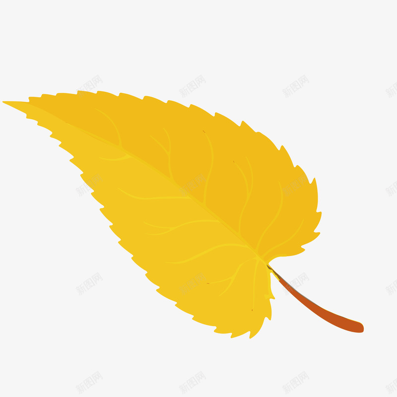 黄色手绘的树叶子装饰png免抠素材_新图网 https://ixintu.com 免抠图 叶子 效果图 树叶 装饰图 装饰画 黄叶