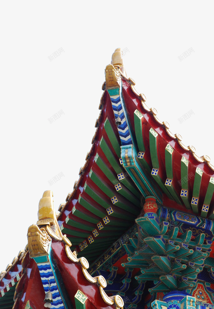 中式屋檐建筑png免抠素材_新图网 https://ixintu.com 中式屋檐建筑 传统建筑 免费 免费下载 建筑 建筑设计