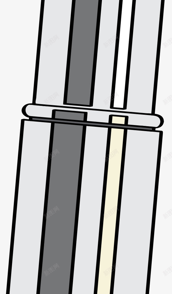 管状红色膏体口红png免抠素材_新图网 https://ixintu.com 免抠PNG 卡通 口红 唇彩 唇膏 手绘 美妆 膏状口红