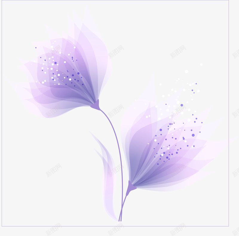 淡彩梦幻花朵矢量图eps免抠素材_新图网 https://ixintu.com 抽象花朵 梦幻花朵花卉 花朵 矢量图