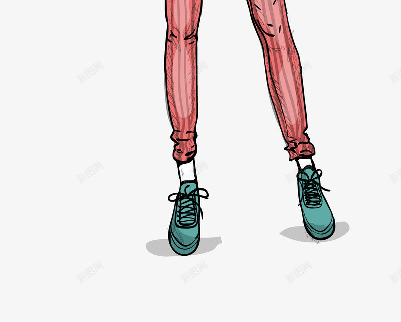 手绘韩式时尚潮流女性插画png免抠素材_新图网 https://ixintu.com 休闲装美女 女性插画 戴围巾美女 手绘 时尚潮流 模特 韩式