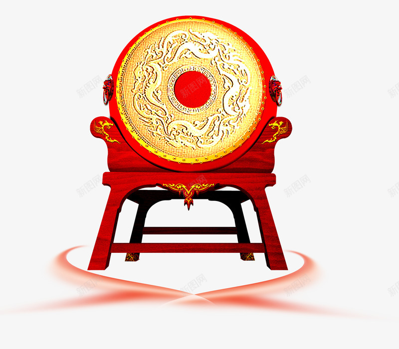 鼓图案png免抠素材_新图网 https://ixintu.com 喜庆 房地产 新年 架子鼓 红色 鼓