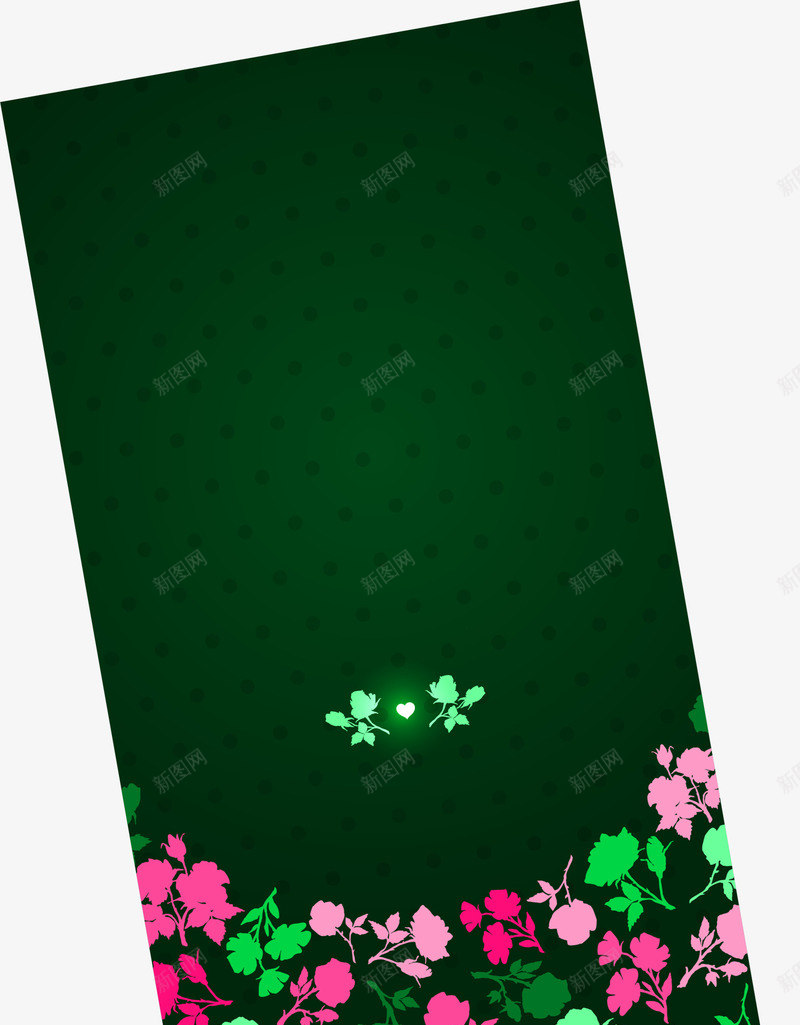 绿色花朵背景png免抠素材_新图网 https://ixintu.com 圆点背景 清新花朵 渐变 渐变背景 简约植物 绿色背景 边框纹理
