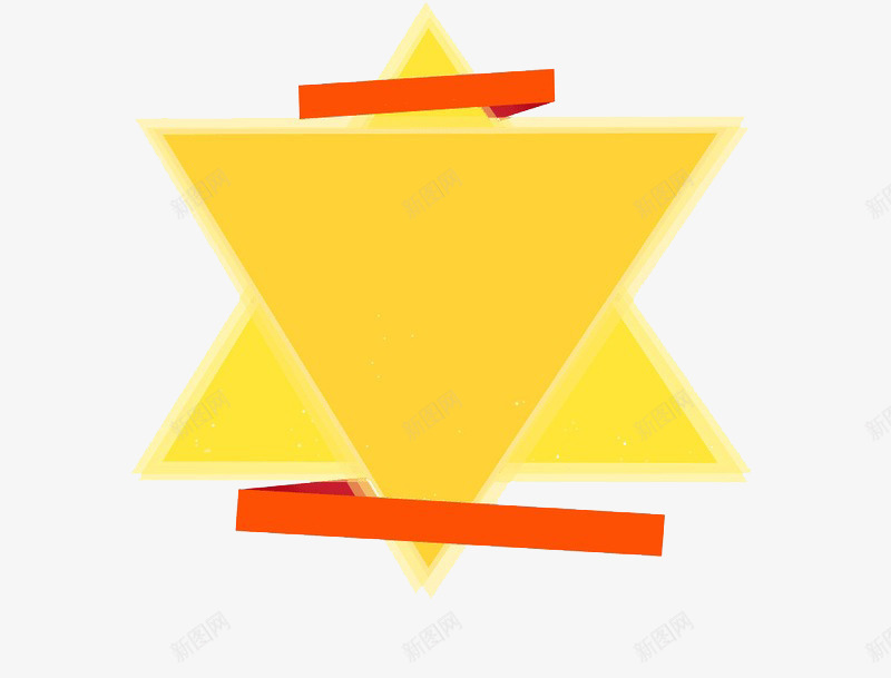 黄色三角形话框png免抠素材_新图网 https://ixintu.com 三角形 显眼 话框 黄色