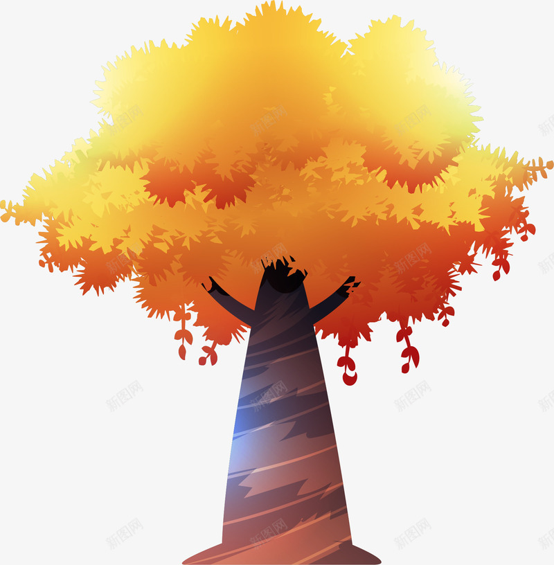 手绘水彩创意风景树木矢量图ai免抠素材_新图网 https://ixintu.com 效果图 景观植物 林木 树 植树节 植物 环保设计 绿化 风景树木 矢量图