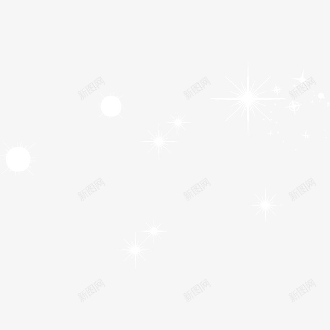 炫光png免抠素材_新图网 https://ixintu.com 圆点 星星 炫光 白色