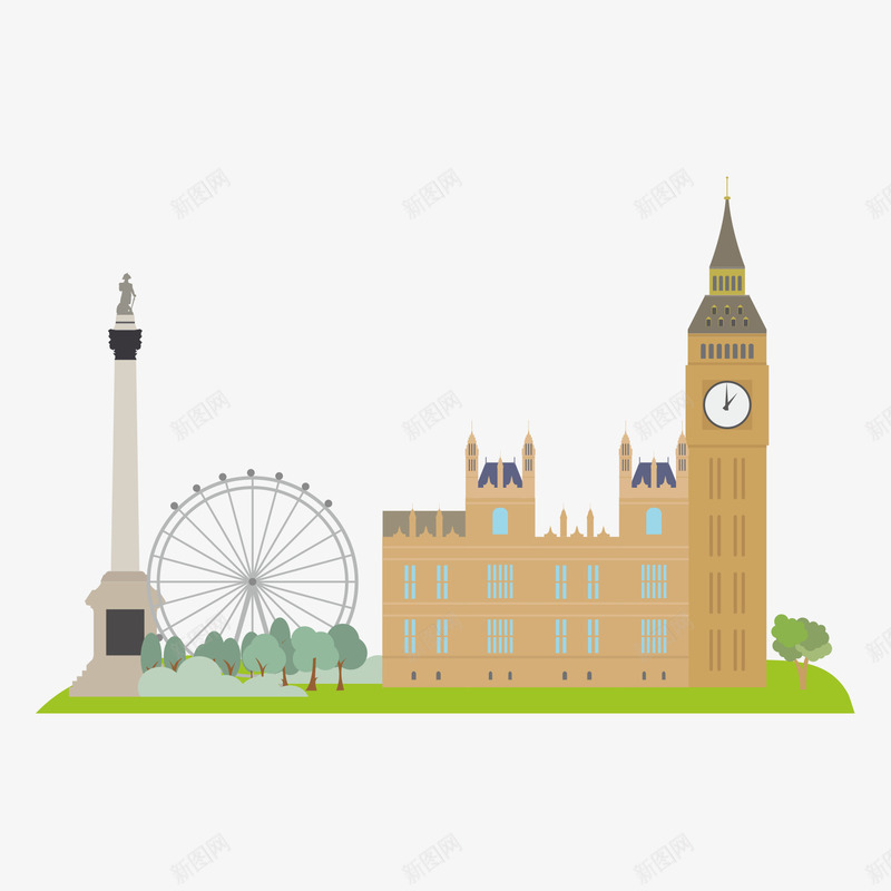 英国建筑旅游景点矢量图ai免抠素材_新图网 https://ixintu.com 国外 建筑 建筑旅游景点 建筑设计轮廓 旅游 景点 英国 矢量图