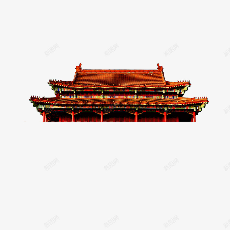 古门楼png免抠素材_新图网 https://ixintu.com 中式 古建 门楼