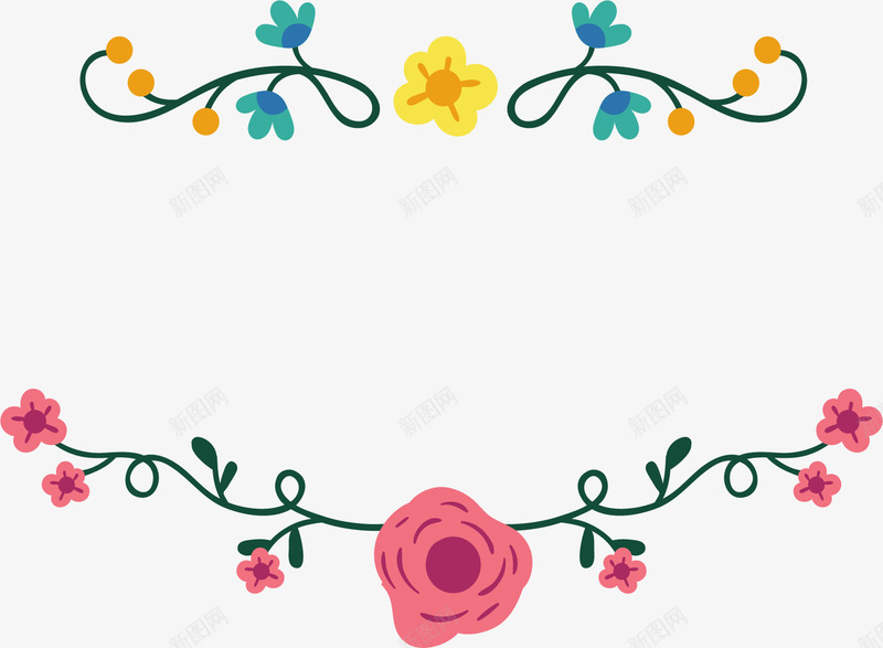 可爱花朵装饰边框