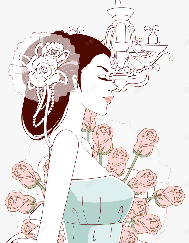 时尚插图女孩侧面png免抠素材_新图网 https://ixintu.com 侧面 女孩 女性侧面 手绘 手绘时尚美女 时尚 美女 风景插图