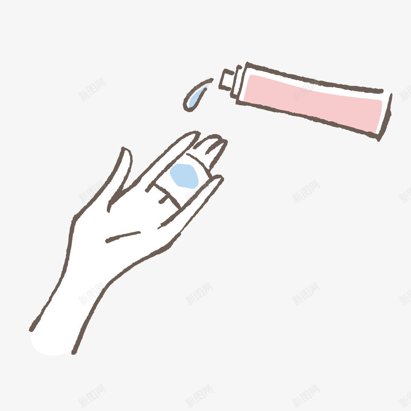 美容护肤保养png免抠素材_新图网 https://ixintu.com 保养 手 护理 皮肤管理 美容