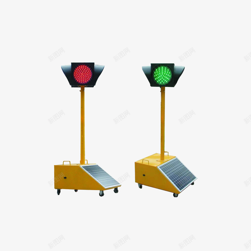 可移动红绿灯psd免抠素材_新图网 https://ixintu.com 可移动红绿灯 安全提醒 提示灯 效果图