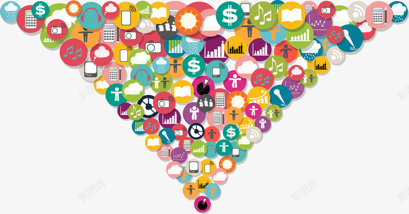 大量app图标矢量图ai_新图网 https://ixintu.com 三角形 图标 堆叠 应用 矢量图