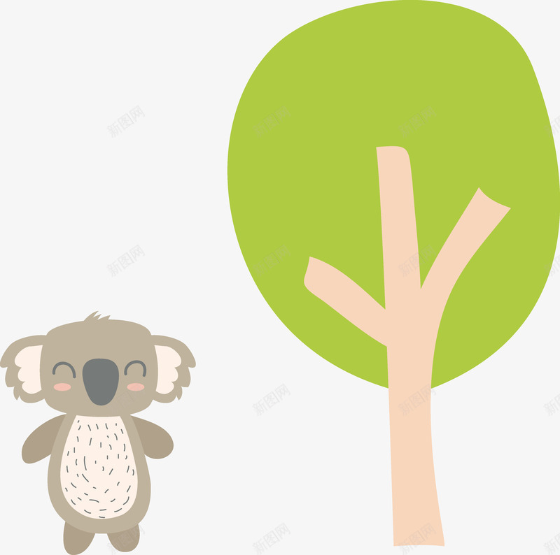 手绘卡通动物树袋熊矢量图ai免抠素材_新图网 https://ixintu.com 动物 卡通 大象 奶牛 孔雀 小猪 小鸟 小鹿 手绘树袋熊 无尾熊 树袋熊 犀牛 矢量图 绵羊 老虎 蝴蝶