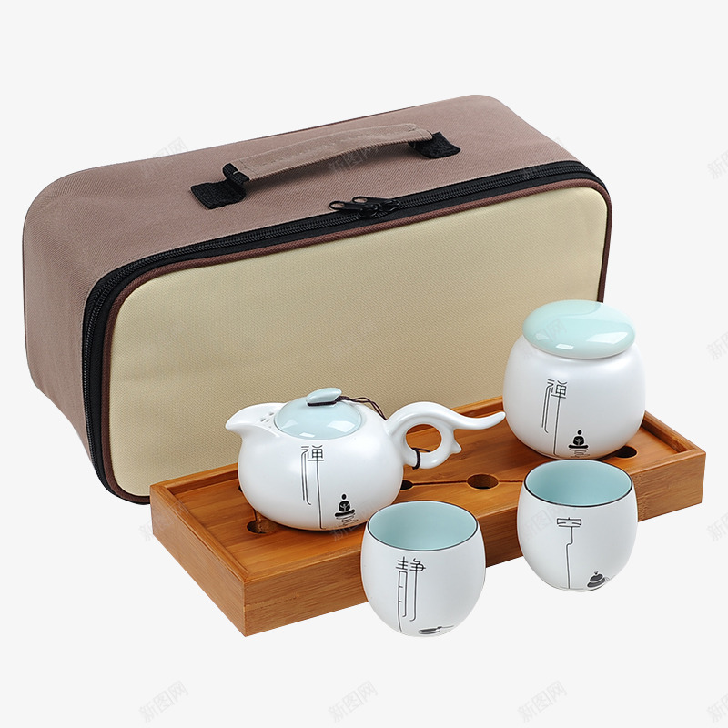 白色茶具png免抠素材_新图网 https://ixintu.com 中式茶具 实木茶具 杯子 水壶 茶具 茶具套装