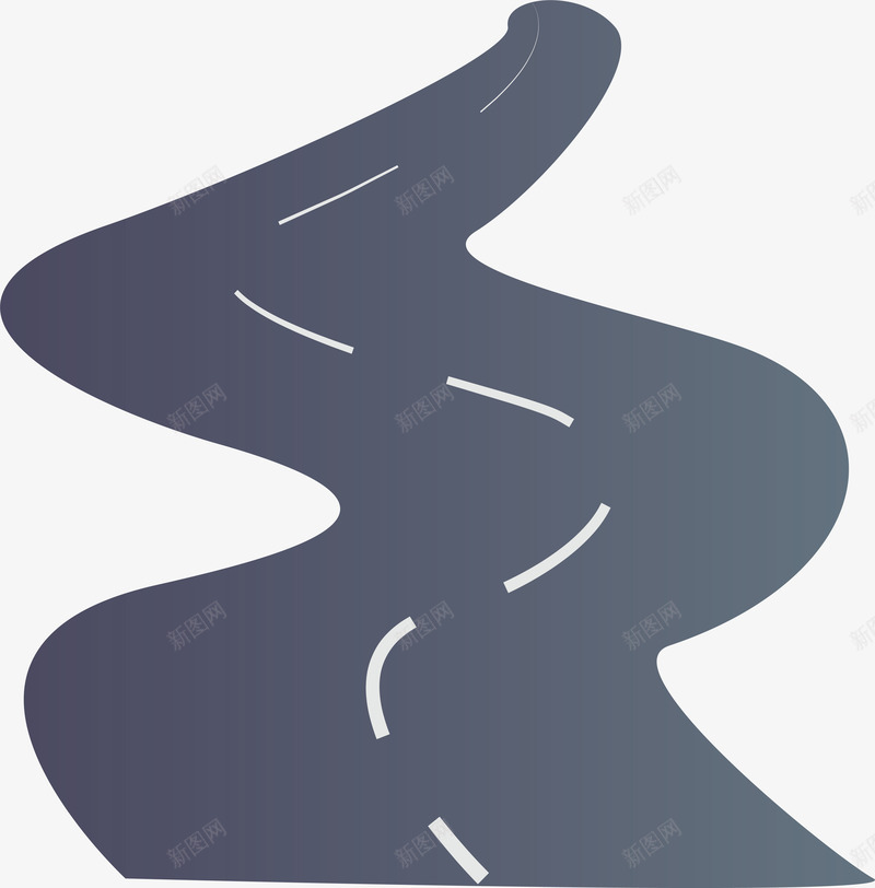 多弯弯路png免抠素材_新图网 https://ixintu.com 卡通马路 城市马路 多弯 弯路 扁平化马路 马路矢量 高速马路