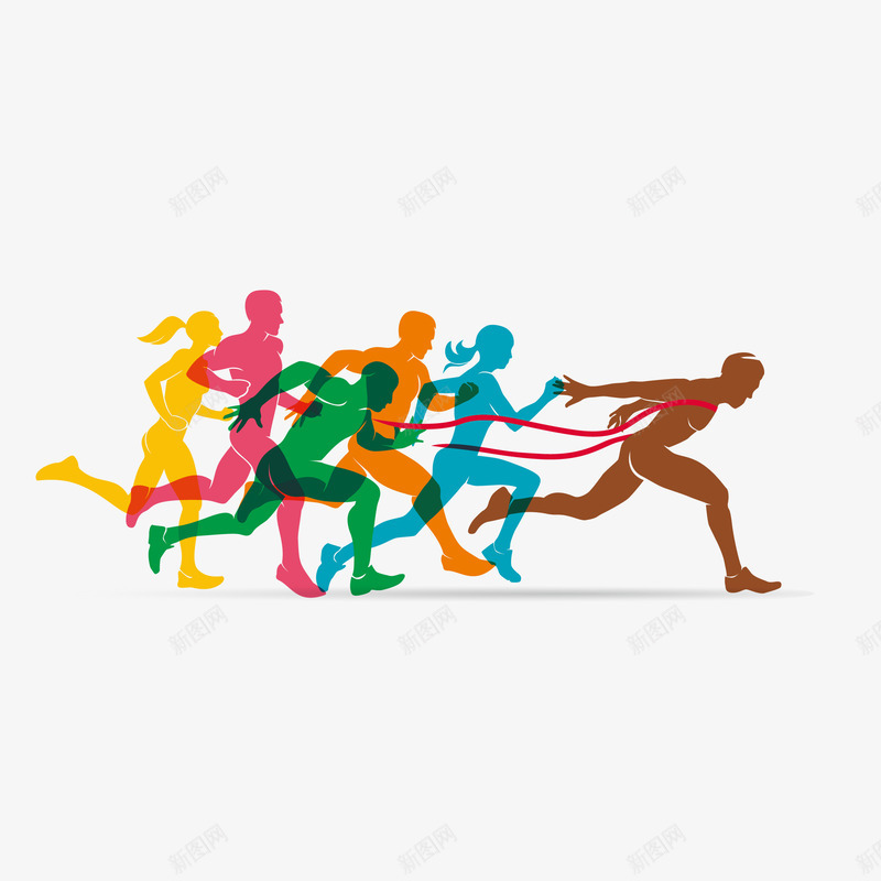 冲刺中的人png免抠素材_新图网 https://ixintu.com EPS免抠 冲刺 手绘 矢量免抠 运动 高清大图