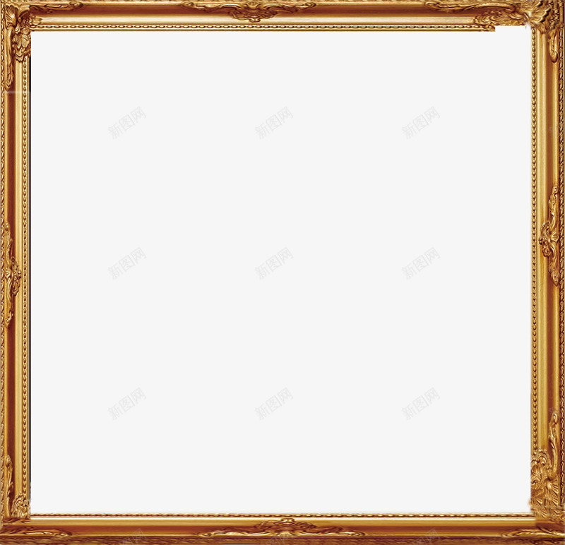 金色欧式花边框条png免抠素材_新图网 https://ixintu.com 框条 欧式 欧美 表格花边 还变框条 金色