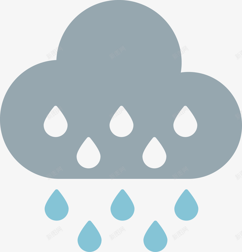 蓝色云朵雨滴图图标png_新图网 https://ixintu.com 图标 图案 天气 天气图 天气图标 天气突变 气温图 气象 气象图 气象图标 生活图标 经典 风雨 风雨气温图