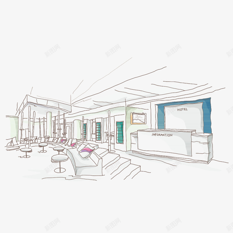 线描世界城市P矢量图eps免抠素材_新图网 https://ixintu.com 卡通 商场 商店 城市 手绘 水彩 百货 线描 线描世界城市 矢量图