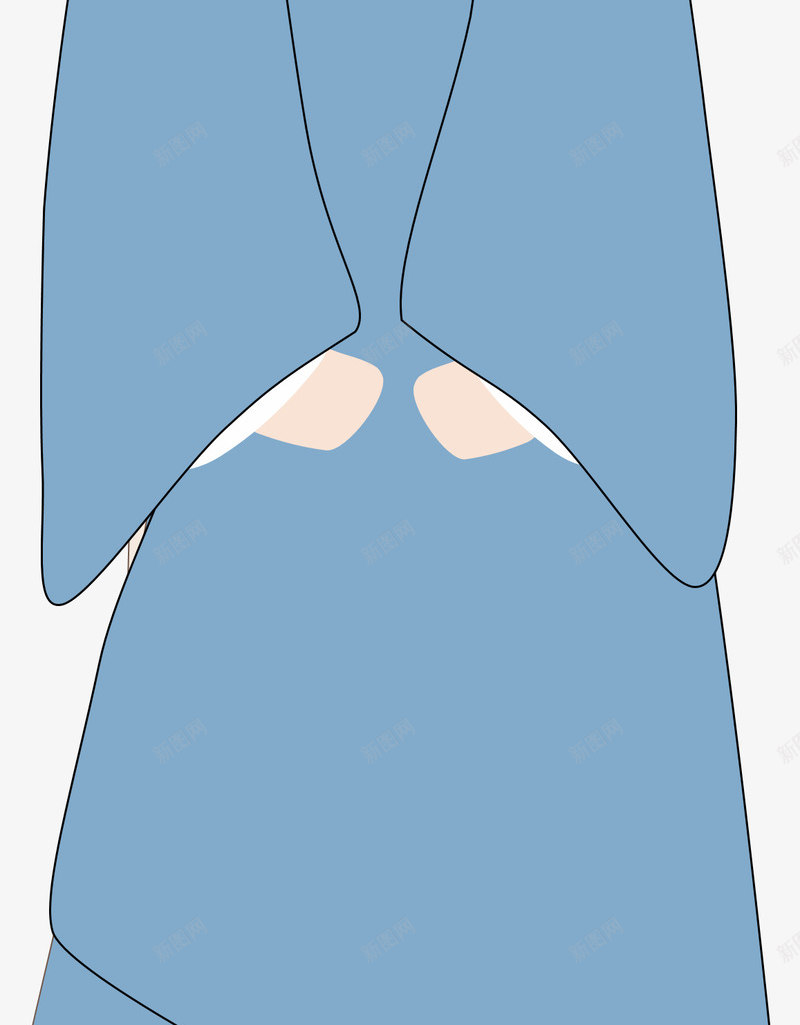扁平卡通古风美女开心的笑png免抠素材_新图网 https://ixintu.com 古风美女 开心 扁平卡通 笑