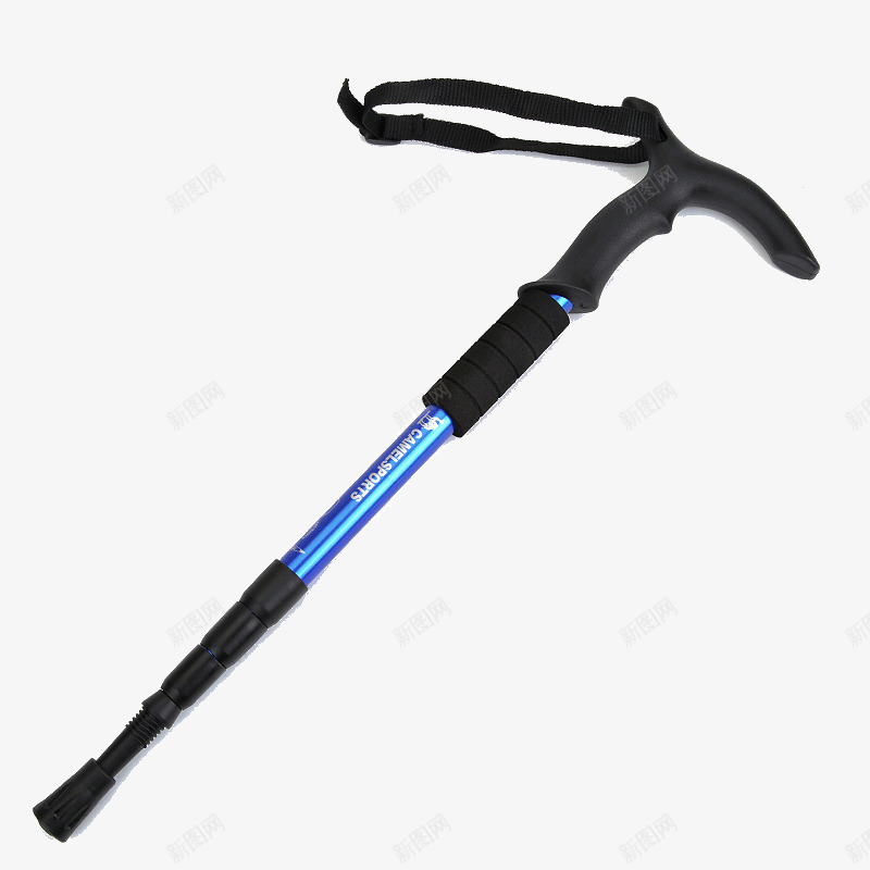 产品实拍蓝色户外登山杖png免抠素材_新图网 https://ixintu.com 产品实拍 户外运动 登山杖 蓝色