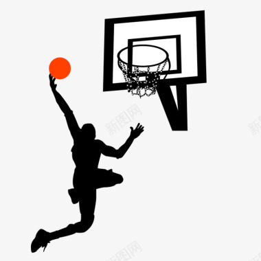 篮球运动人物剪影图标图标