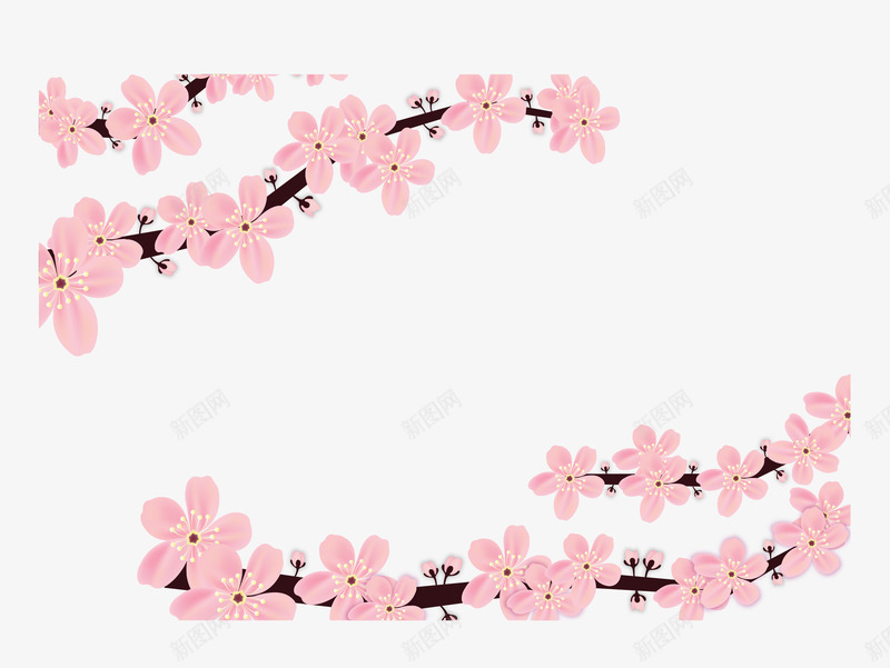 春天精美粉红樱花矢量图ai免抠素材_新图网 https://ixintu.com 春天 春花 樱花 浪漫樱花 矢量png 粉红樱花 矢量图