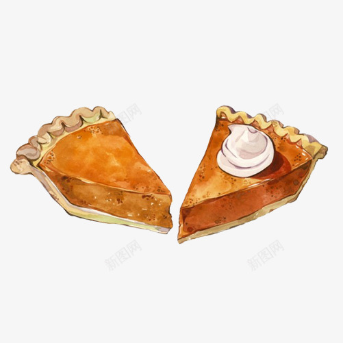 奶油酱烤面包手绘画片png免抠素材_新图网 https://ixintu.com 三角形 奶油酱 手绘美食 烤面包