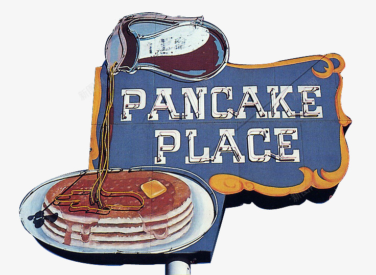 煎饼PANCAKE招牌插画png免抠素材_新图网 https://ixintu.com 欧美招牌插画 欧美插画库 欧美煎饼招牌插画 煎饼招牌库