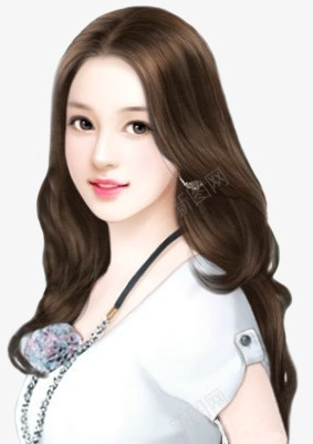 手绘大眼睛项链美女png免抠素材_新图网 https://ixintu.com 大眼睛 手绘 美女 项链