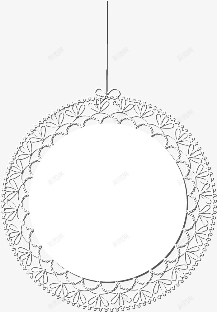 白色蕾丝边花环装饰图案矢量图ai免抠素材_新图网 https://ixintu.com 白色 白色图案 花环 装饰图案 矢量图