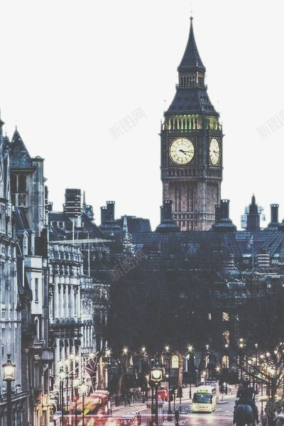 英国大本钟与繁华的城市街道psd免抠素材_新图网 https://ixintu.com 城市 大本钟 旅游 英国 装饰图案