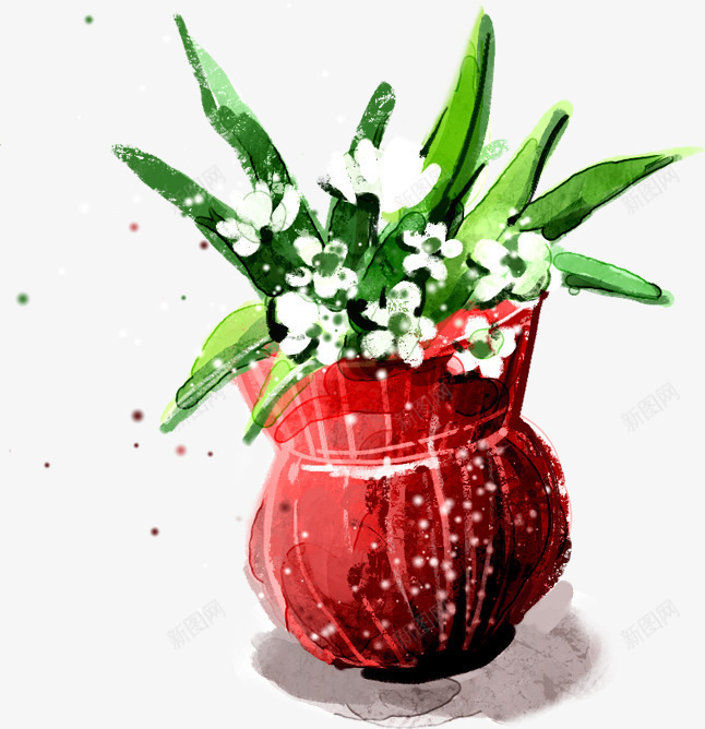白色简洁小花花盆盆栽png免抠素材_新图网 https://ixintu.com 白色 盆栽 简洁 花盆