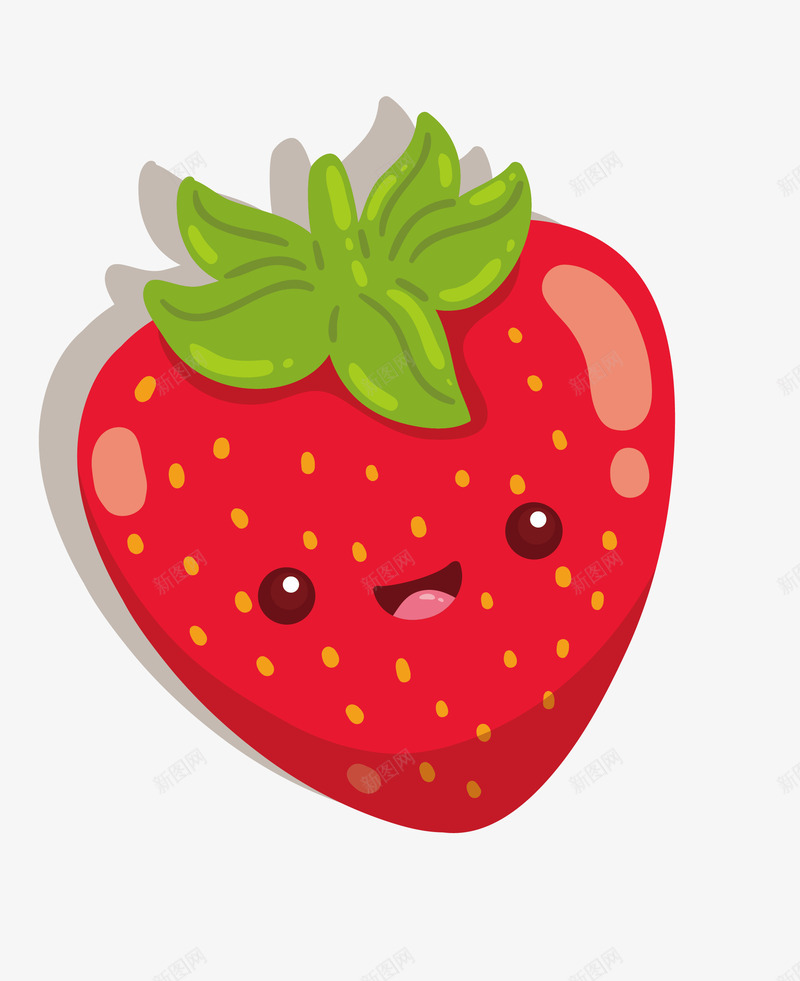 卡通简洁扁平化草莓矢量图eps免抠素材_新图网 https://ixintu.com 卡通草莓 扁平化草莓 矢量草莓 简洁草莓 草莓 草莓png 矢量图